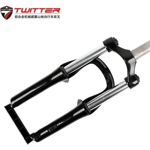 Aluminum Alloy Front Fork Mechanical Shock Absorber Mountain Bike Shoulder Control Lockable Front Fork20-InchShockAbsorptionZero