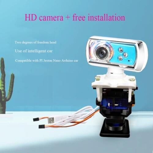 PI Sent camera + dual-axis steering gear pan-top WiFi smart car camera SG90 9G steering gear