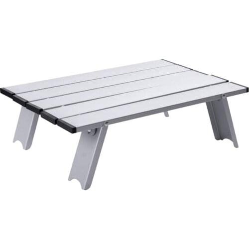 NEW Mini Black Outdoor Aluminum alloy Folding Table Furniture Barbecue Camping Tent Household Bed Collapsible Computer Desk