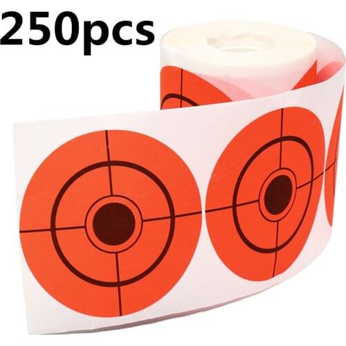 Shooting Air Rifle Target 3" X 250 Pack Neon Orange Self Adhesive Bullsreye Target Stickers for Shooting