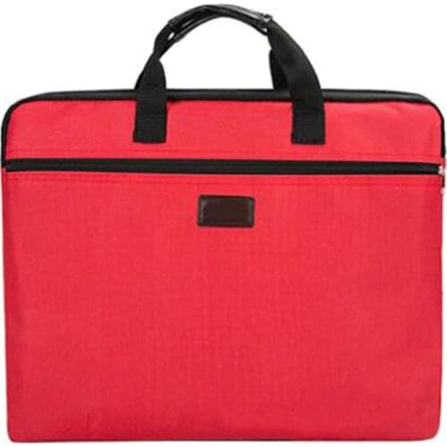 Portable document bag canvas A4 office zipper bag large capacity men women handbag multi-layer information bag briefcase meeting