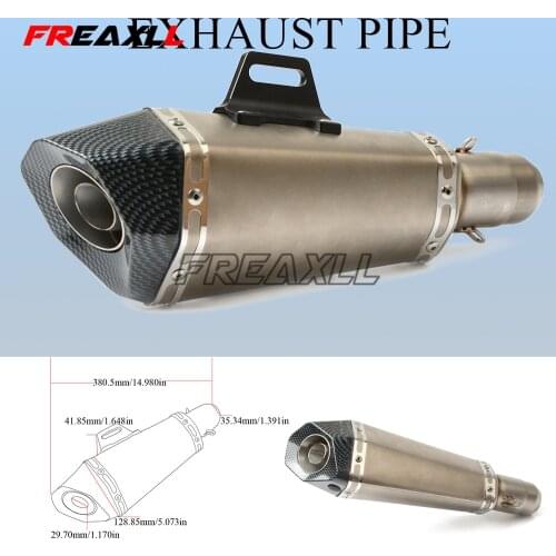 36-51MM Universal Motorcycle Exhaust Pipe Modified Exhaust Pipe for YAMAHA YZF600R thundercat TRX850 SUPERTENERE/XT1200ZE MT10