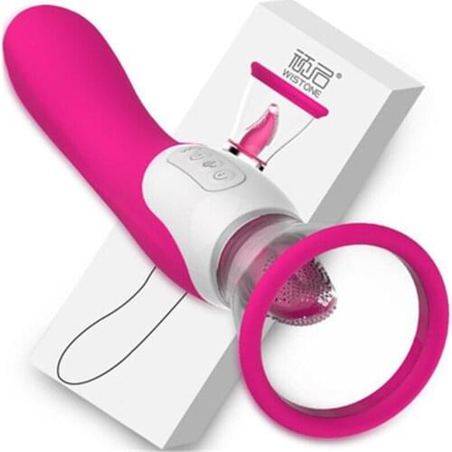 Vagina Sucking Lick Vibrator For Adult Oral Sex Suction Clitoris Nipple Stimulation Massagers Female Masturbation Erotic Sex Toy