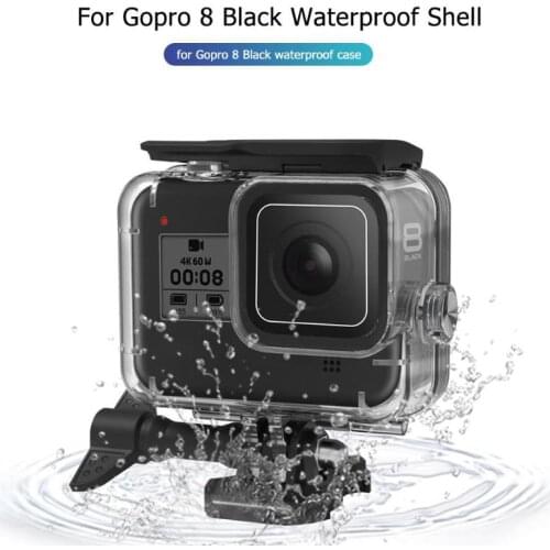 ALLOET 60m Underwater Waterproof Case Protective Shell Cover Housing for GoPro Hero 8 Black Waterproof Shell Camera Accessories