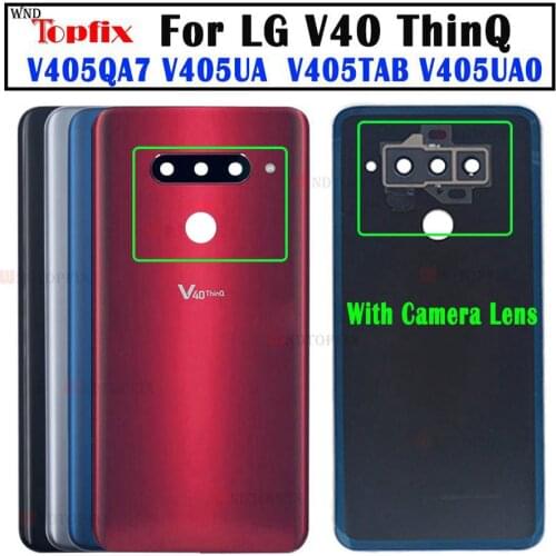 Back Housing For LG V40 ThinQ Battery Cover Rear Door Case With Camera Lens Glass V405QA7 V405UA V405TAB V405UA0 Back Cover