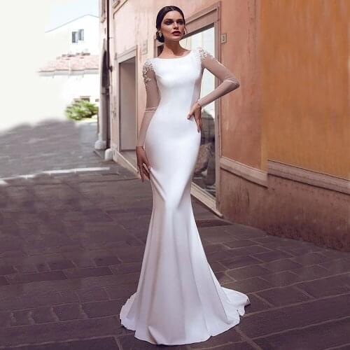 Mermaid Wedding Dress For Women Lace Appliques Bride Dresses 2020 Elegant Boho Wedding Gowns Vestidos De Novia