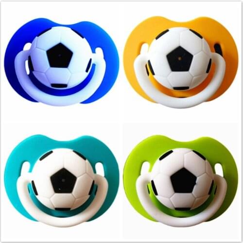 1pcs Football Nipple Silicone Soother Pacifier Baby Kiss Pacifier Infant Toddler Pacifier Kiss Mouth Gifts Silicone Funny Sexy