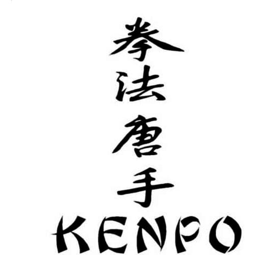 12.1*15.9CM KENPO Kanji Japanese Character Car Styling Body Decal Stickers Accessories Black/Silver C9-0678