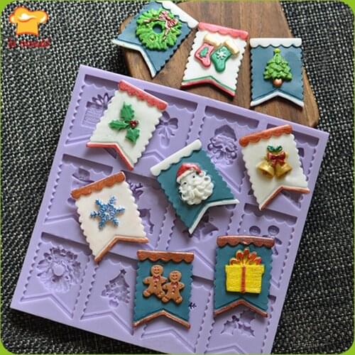Christmas tree snowflake socks elk silicone fondant mold soap mold This clay mold