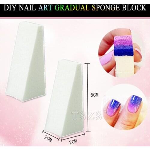 2bags/lot Nail Art White Sponge Stamp Polish Transfer Manicure DIY Tools