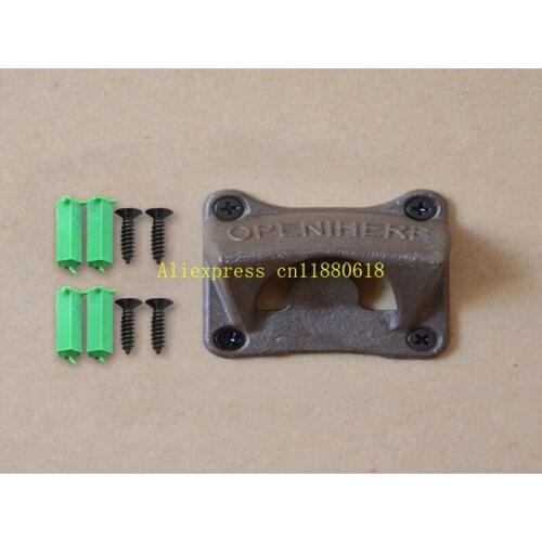 200pcs/lot Free Shipping Retro Wall Mount Bar Beer Glass Cap Bottle Opener Kitchen Tool With 4 Free screws