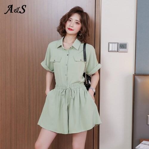 Anbenser Womem Casual Summer 2 Piece Set Short Sleeve T-Shirts Tops and High Waist Mini Short Pants Solid Outfits Tracksuit