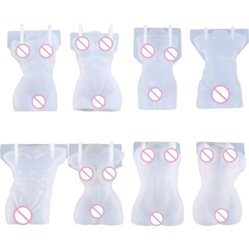 Art Body Candle Epoxy Resin Mold Human Aromatherapy Plaster Wax Silicone Mould W0YA