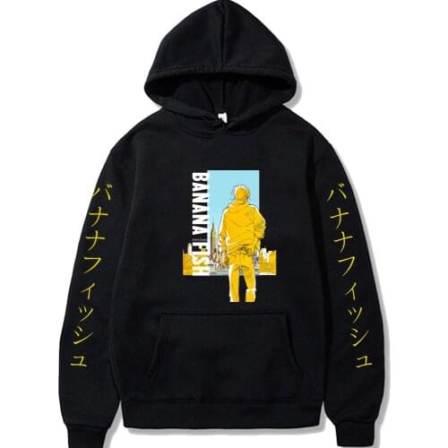 Banana Fish Hoodie Fashion Loose Pullovers Tops Long Sleeve Male Female