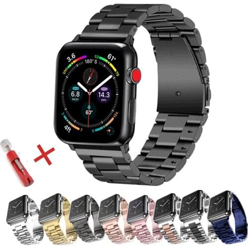 Strap For apple Watch band 44mm 40mm 42mm 38mm Stainless Steel metal Link Bracelet wristband iwatch series 6 5 4 3 40mm 44mm