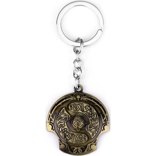 Game Dota 2 Champion Immortal Shield Alloy Key Chains Keychain Keyfob Keyring Key Chain Accessories
