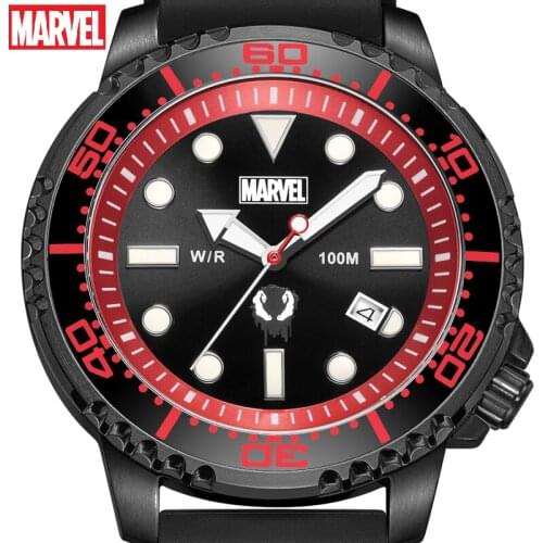 Disney Marvel 2021 New Fashion Mens WristWatches Stainless Steel Top Brand Venom Sports Quartz Clock Iron Man Relogio Masculino