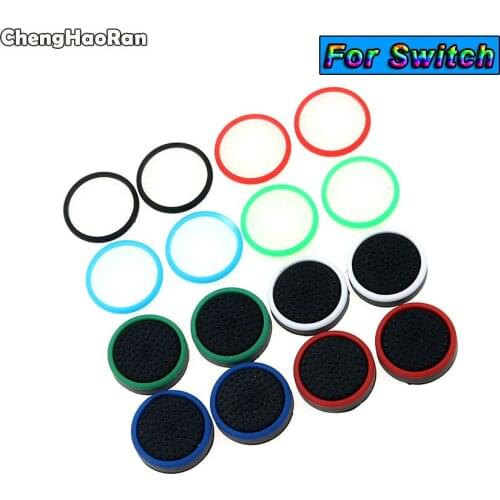 ChengHaoRan 4pcs Non-slip Silicone Analog Joystick Grip Caps Cover Cases for Nintendo Switch NS Joy-con Controller