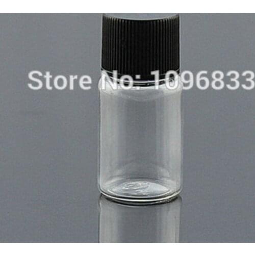 10ML Plastic Bottle Black Cap with Leakproof Inner Pad, Empty Medical Liquid Storage Bottle, Sample refill Bottle, 200PCS/Lot