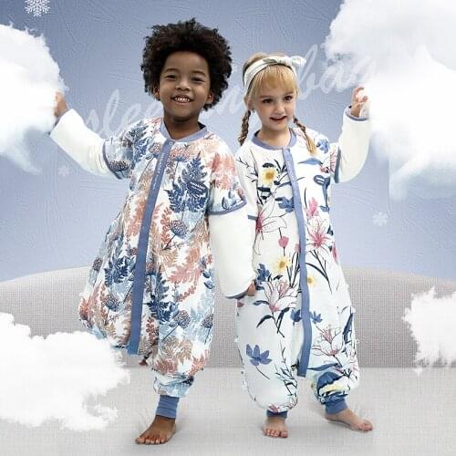 Baby sleeping bag autumn and winter thickened childrens constant temperature naked feeling spring and autumn baby anti kicking