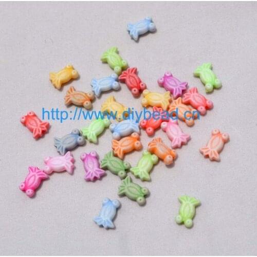 DIY Jewelry Accessory Antique Acrylic Beads 10*8MM Mix Color Cartoon Goldfish Bracelet Department