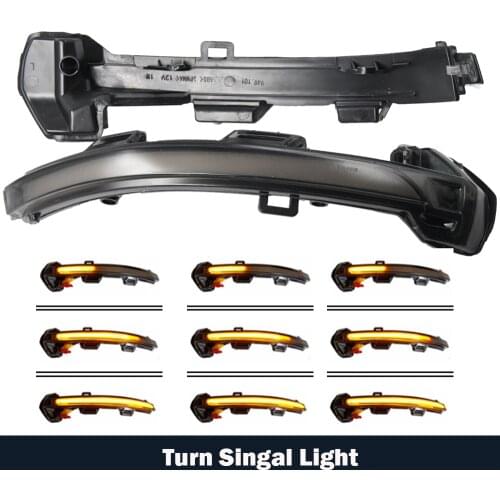 For VW Passat B8 Arteon 2015 2016 2017 2018 2019 2Pcs Car Dynamic LED Turn Signal Light Rearview Mirror Blinker Indicator