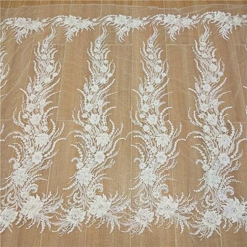 European and American Big-name High-end New sequin Embroidery Wedding Dress Making Lace Fabric DIY Accessories