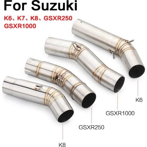 GSXR 600 750 GSXR700 GSXR750 Motorcycle Exhaust Muffler Middle Link Pipe For Suzuki GSXR250 1000 K6 K7 K8 K9 K11 K12