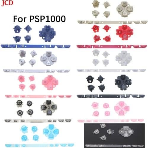 JCD 1Set/lot Replacement Multi Color full Sets Button Key pad Set Repair buttons for PSP 1000 PSP1000 Slim Console