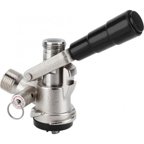 Keg Coupler S Type Draft Beer Dispenser with Safety Pressure Relief Valve Home Brewing System Equipment