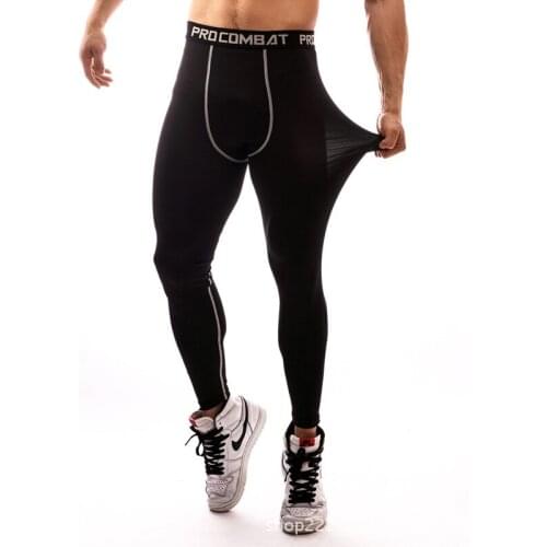 Compression Gym Running Tight Pants 2020 New High Elastic Sports Tights Pants Elastic Quick Dry Men Fitness Leggings Plus Size
