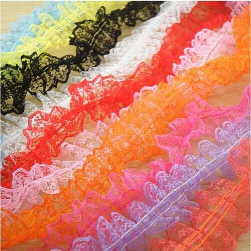 Princess lace veil single-fold wrinkle lace skirt 2.3cm