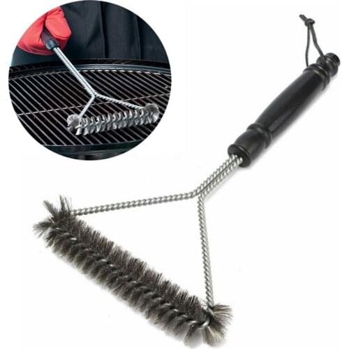 Kitchen Accessories Barbecue Grill BBQ Brush Clean Tool Grill Stainless Steel Bristles Non-stick Cleaning Brushes Barbecue