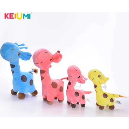 KEIUMI 16cm 26cm Lovely Giraffe Stuffed Doll Plush Toys Curtains Baby Sleeping Appease Animal Doll For Christmas Birthday Gifts