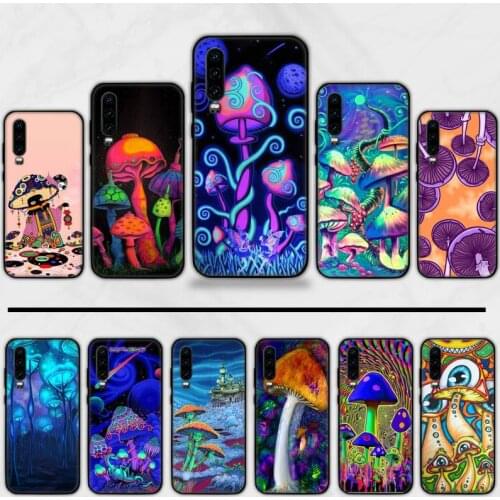 Weird Trippy Mushroom Psychedelic Phone Case For Huawei P9 P10 P20 P30 Pro Lite smart Mate 10 Lite 20 Y5 Y6 Y7 2018 2019