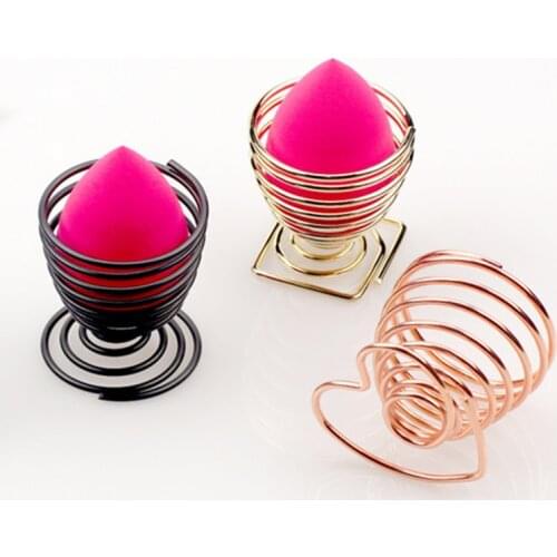 Makeup Beauty Egg Powder Puff Sponge Display Stand Alloy Drying Holder Rack Cosmetic Puff Holder