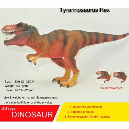 Hot toys Red Tyrannosaurus Rex Jurassic Plastic Dinosaur Toys Model Action Figures Boys Gift toys for children