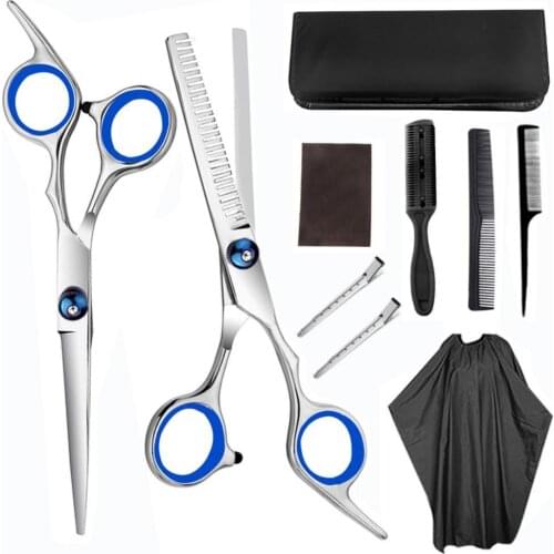 Professional Hair Cutting Thinning Scissors Shears Barber Cape Hairdressing Set