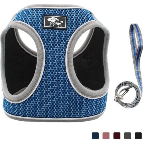 Adjustable Dog Harness Leashes Suit Reflective Mesh Surface Breathable Walking Runing Pet Hanresses Explosion-Proof Dogs Vest