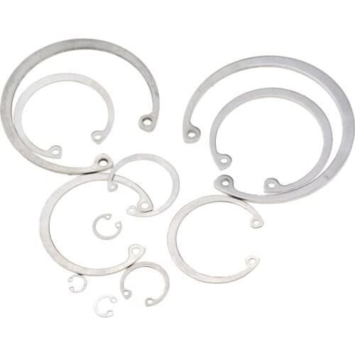 30PCS GB893 M3-M20 Stainless Steel Shaft C-type Elastic External Circlip Snap Retaining Ring For Hole Clamp Spring Lock Washer