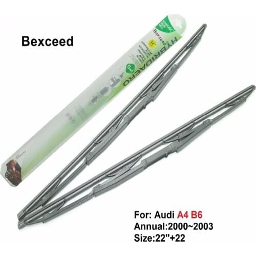 For Audi A4 B6 2000 2001 2002 2003 22"+22" High Quality Bexceed of Car Windshield Windscreenl Wiper Blade