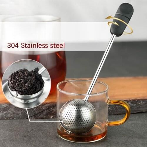 Creative Stainless Steel Tea Strainer Sphere Rotating Locking Tea Infuser Strainer Tea Leaf Filter Spice Filter Kitchen Gadgets