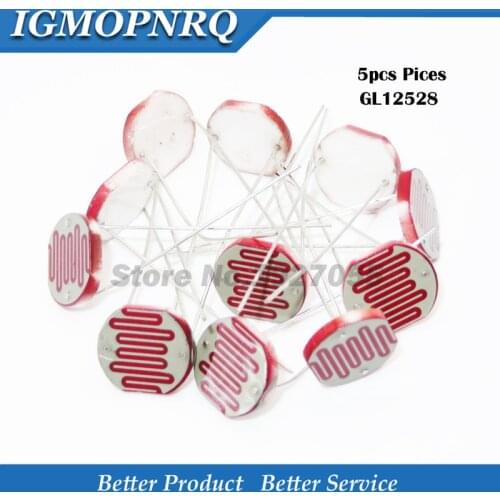 5PCS GL12528 12528 Light Sensitive Resistor 12mm Photoresistor Resistor LDR Dependent Resistance new
