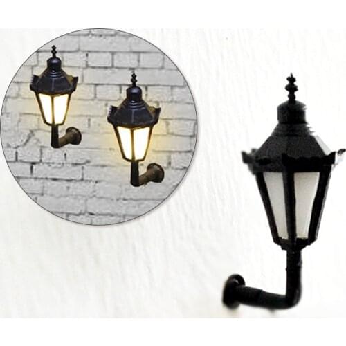 HO OO N Scale 3V Scale Model Led Lamppost Wall Lights Lamps For Building Model Train Landscape Layout