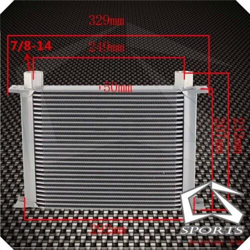 Universal 28 Row Engine Transmission AN10 7/8-14 Female Oil Cooler