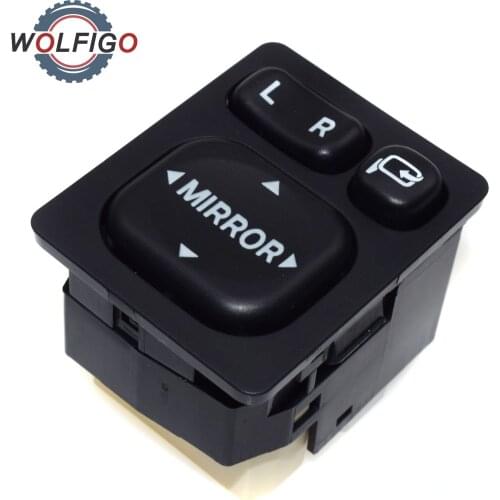 WOLFIGO 9 Pin Outside Rear View Mirror Power Switch Control Button for Toyota Camry Rav4 Vios 84872-52040 84870-0P010 848700D080