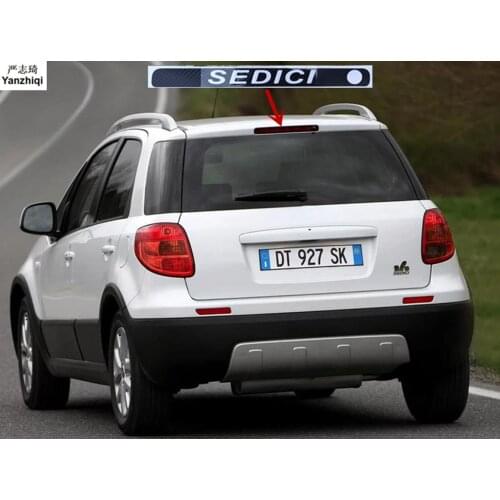 1PCS Car-Styling Taillight Brake Lights Lamp Protector carbon fiber Covers 3D car stickers For FIAT SEDICI Accessories