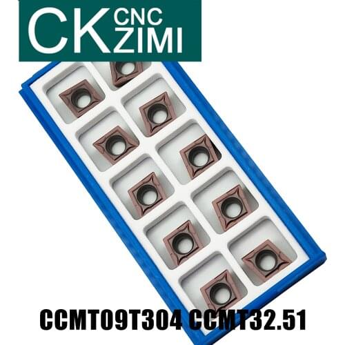 10pcs CCMT09T304 CCMT32.51carbide inserts Internal Turning tool face end mills Lathe Tools CCMT Milling cutter CNC tool