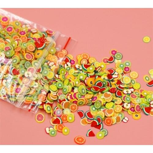 1000pcs/Pack Clay Resin Filling Fruit Leaf Flowers Pattern Colorful Mixed Filler For DIY Epoxy Resin Jewelry Nail Art Decoration