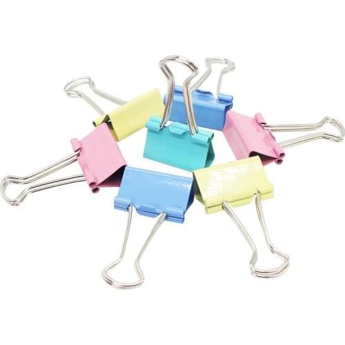 20 pcs/lot Metal Paper Clips 19mm Colorful Candy Color Clip for Book Stationery School Office Supplies High Quality